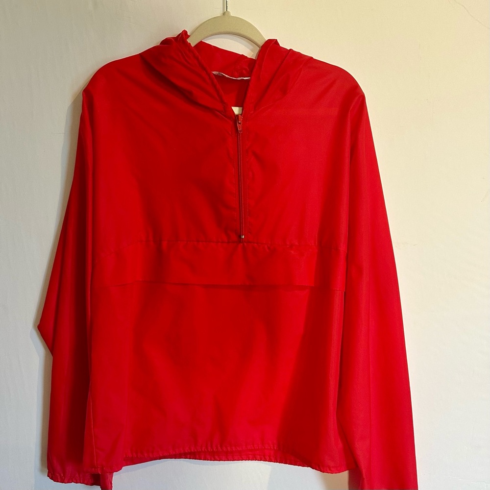 Red Hooded Pullover